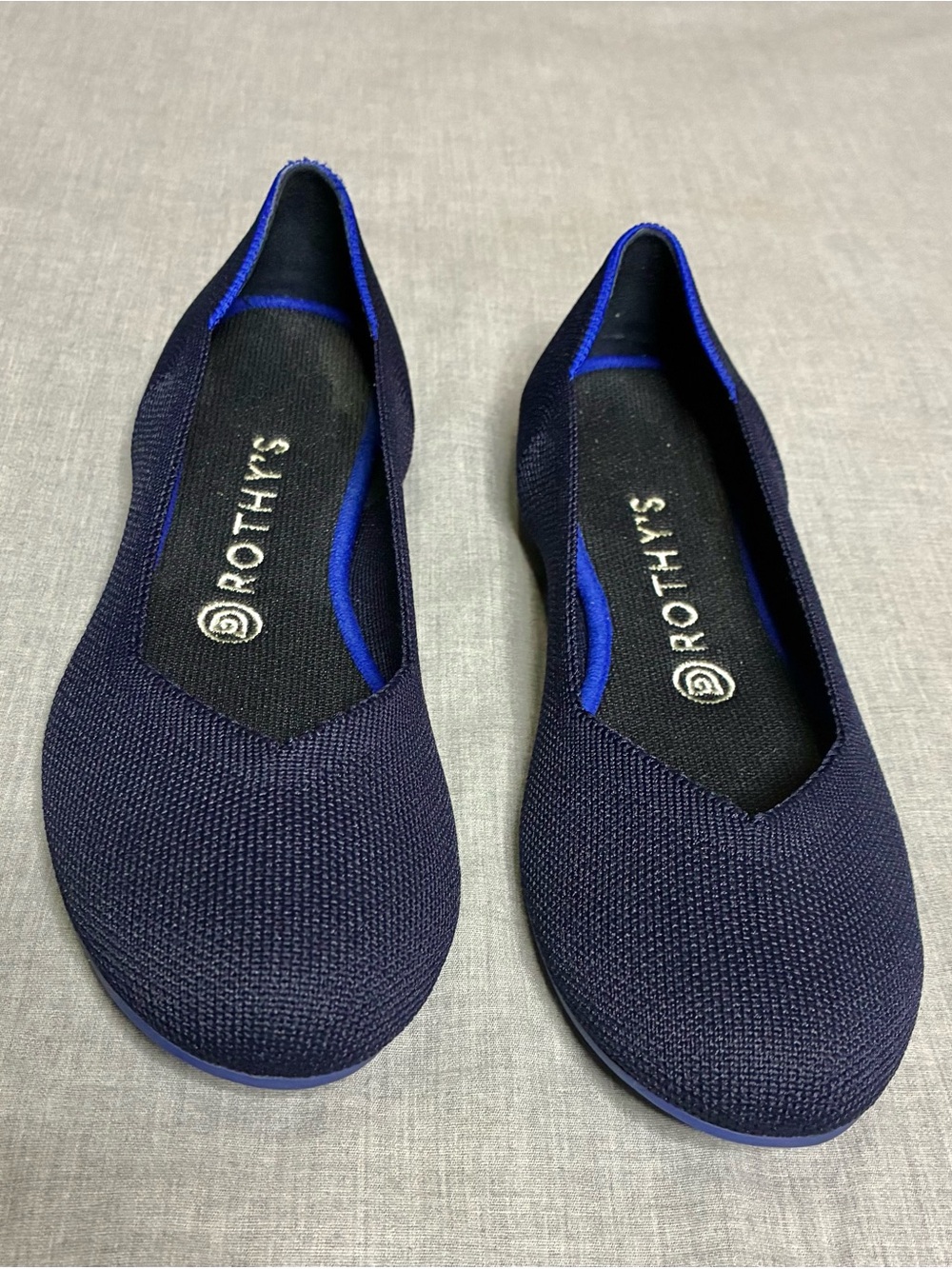 Rothy's The Flat Round-Toe Slip-On Shoes in Maritime Navy Size 9 - Picture 2 of 6